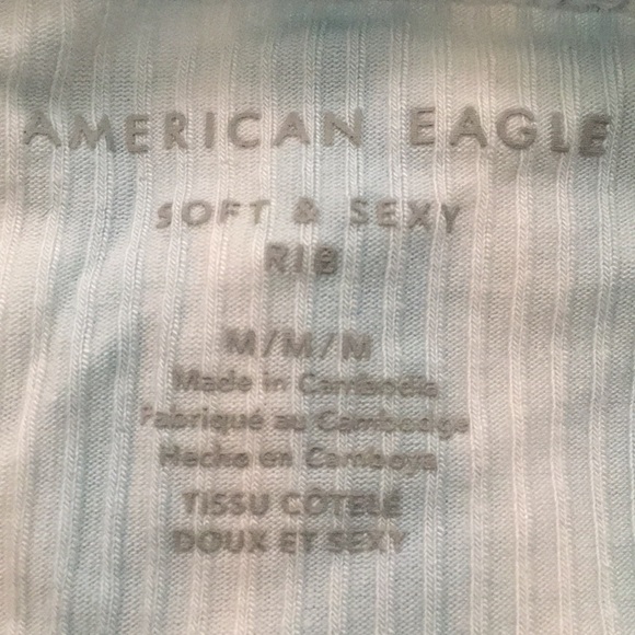 AEO Cream, Green, & Blue/White Tank Tops Size M - Picture 6 of 6